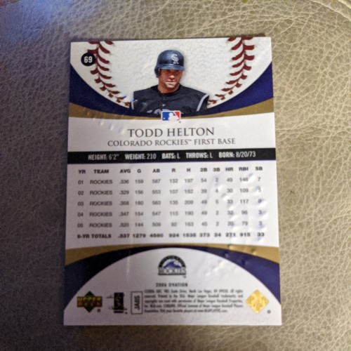 2006 Upper Deck Ovation Gold #69 Todd Helton /499 - 第 2/2 張圖片
