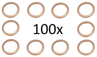 100 Stück Kupferdichtring Kupferring Dichtung Kupfer 17x23x1,5 mm DIN 7603 FormA