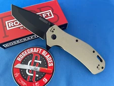 RoseCraft Blades RCM017-DT MA-11 Knife Desert Tan G-10 RPM9 SS Tanto Blade