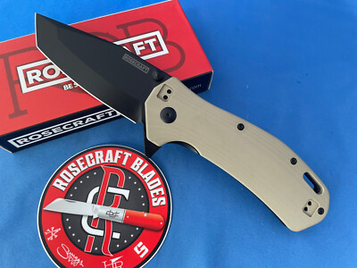 RoseCraft Blades RCM017-DT MA-11 Knife Desert Tan G-10 RPM9 SS Tanto Blade