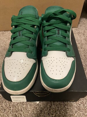 Air Jordan Low 1 Pine Green 553560-301 Youth GS Size 5.5Y/7W | eBay UK