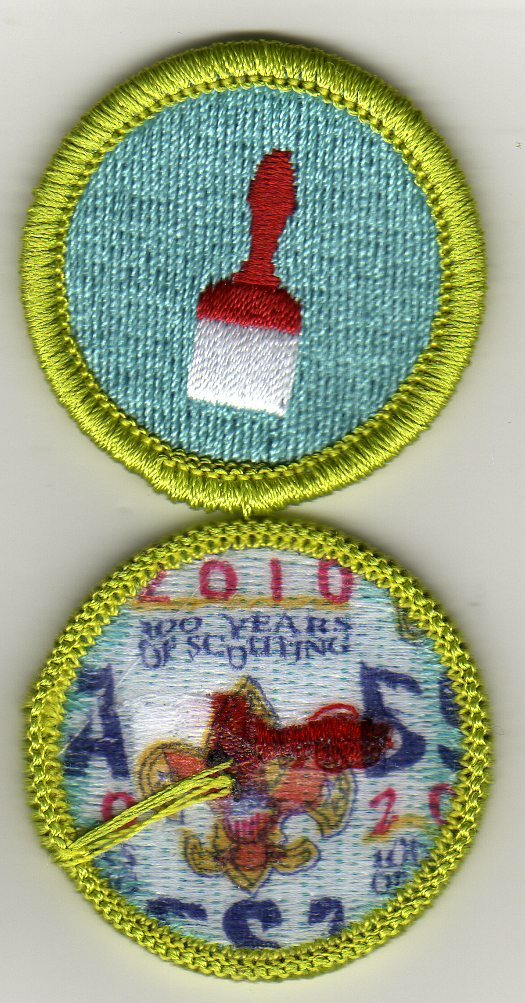 Painting Merit Badge, Type K, "BSA 2010" Back (201012), Mint eBay
