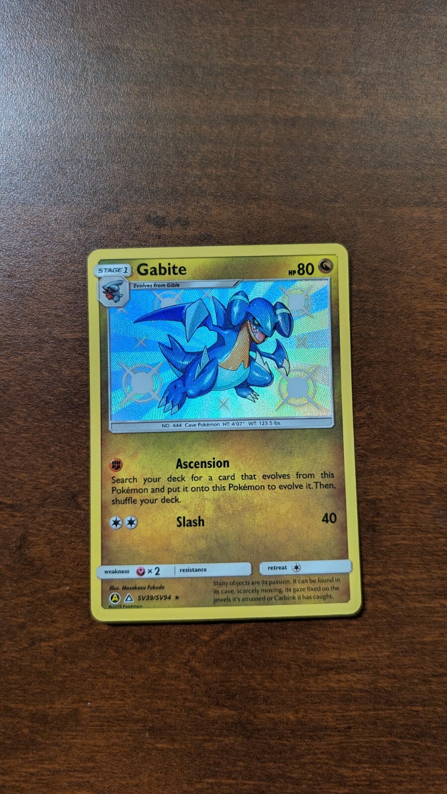 Gabite - SV39/SV94 - Pokemon Hidden Fates Sun & Moon Shiny Rare Card NM