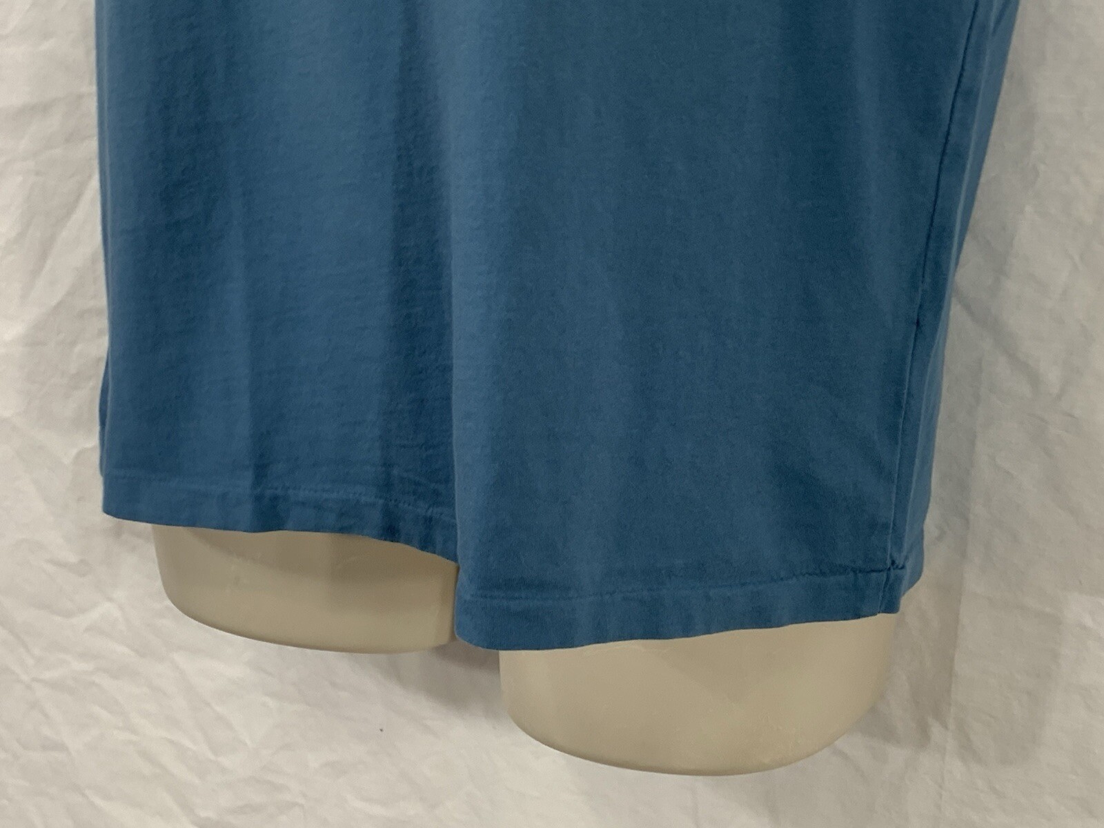 RALPH LAUREN POLO uomo M blu 100% cotone pullover maglietta lunga slv con pony