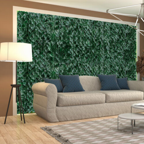 Privacy Artificial Green Fence Screen Faux Ivy Leaf 118"x39" Hedge Decor Garden - Picture 3 of 22