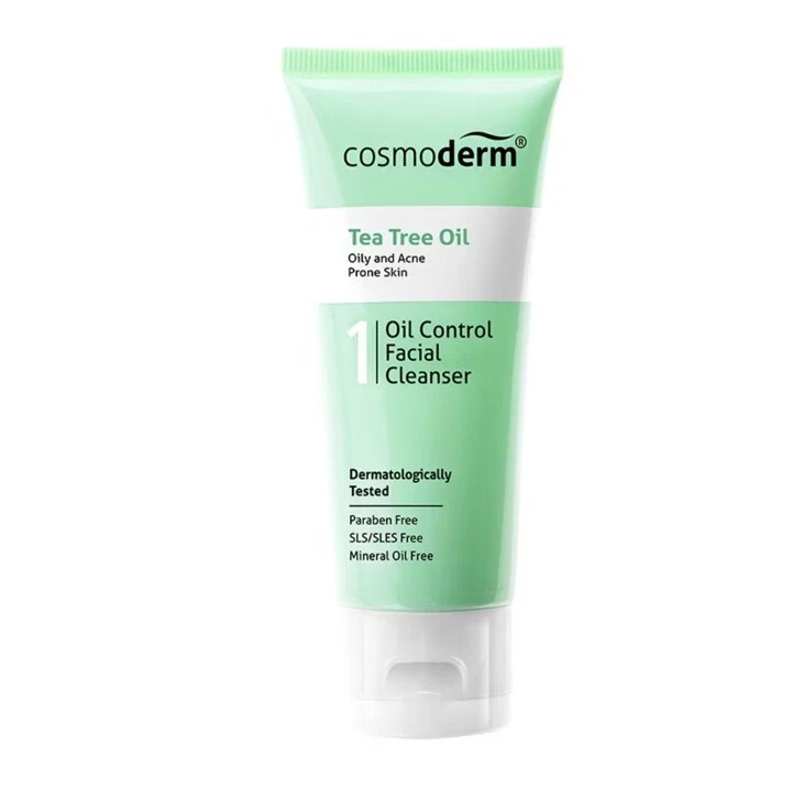 6 Packs : COSMODERM Tea Tree Oil Control Facial Cleanser 50ml - Image 2 of 4