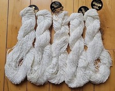 Knitting Fever NORO SHABON Lot 5 Hanks Cotton Viscose Yarn Japan White New