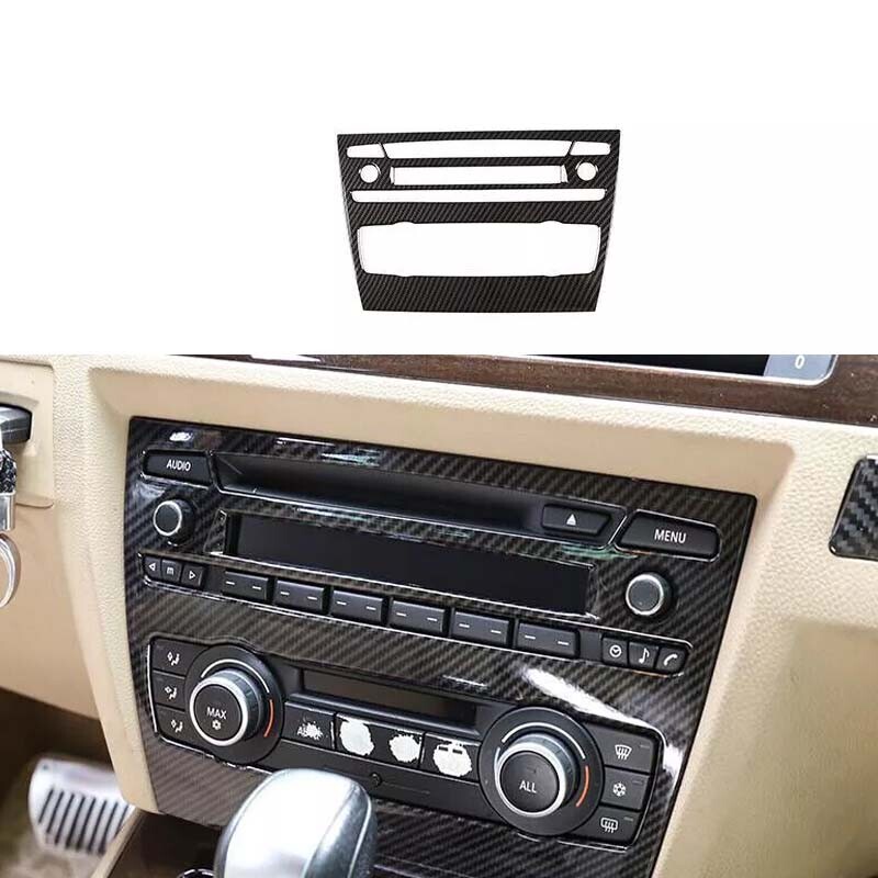 For BMW 3-Series E90 Carbon Fiber 2005-2012 Cover Trim Central AC Button Control