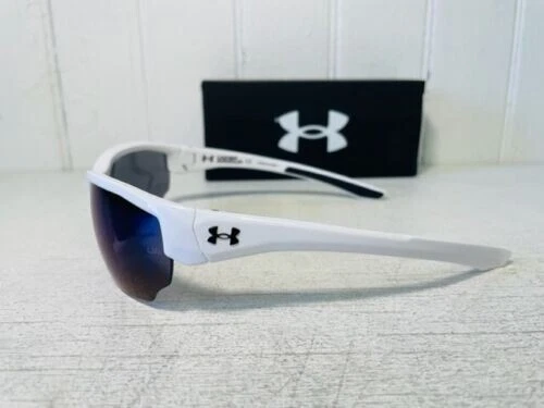 $100 Under Armour UA Blitzing Gafas de sol deportivas Blanco Azul Lentes Espejadas UA0012/S Foto 3 de 4