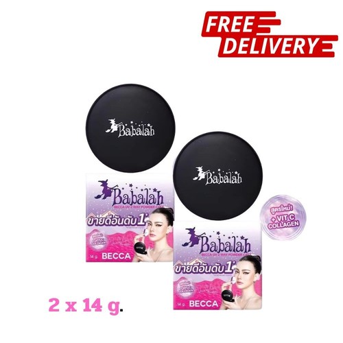 Babalah Becca UV 2 Way Powder Cake Vit c+Collagen Oil Control #White&Yellow Skin - Picture 1 of 4