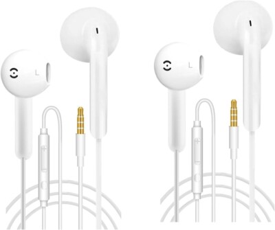 Pack Wired Earphones with Microphone In-Ear Headphones