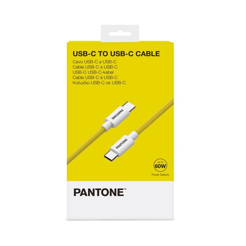 Celly PANTONE Cavo USB-C a USB-C 60 W LUNGO 1,5 M GIALLO RICARICA RAPIDA - Foto 4 di 5