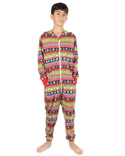 Passender Weihnachts Pyjama für Familie Body Loungewear Overall Unisex Nachtwäsche - Bild 23 von 41