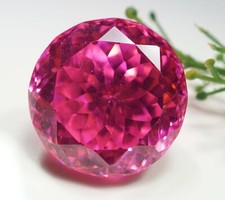 150 Ct Certified Natural Quality A HUGE Zircon Pink Round Cut Loose Gemstone