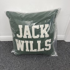 Jack  Wills Varsity Filled Cushion 45cm  X 45cm Dark Green New With Tags