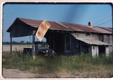1977 WIlly's 4x4 Truck Jeep Abandoned Gas Station Garage Alabama 35mm Film Slide