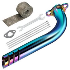 Mini Bike Exhaust Pipe Header Kit For Predator 212cc 224cc 196cc Coleman Ct200u