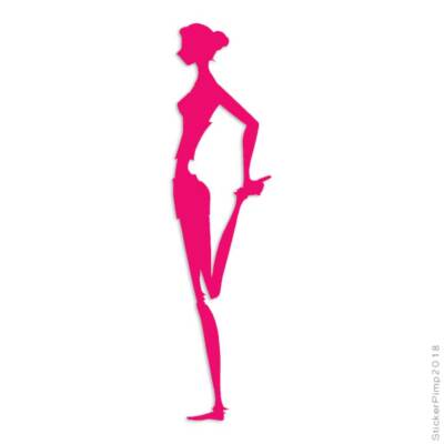 Yoga Standing Stretch, Vinyl Decal Sticker, Multiple Colors & Sizes #1155