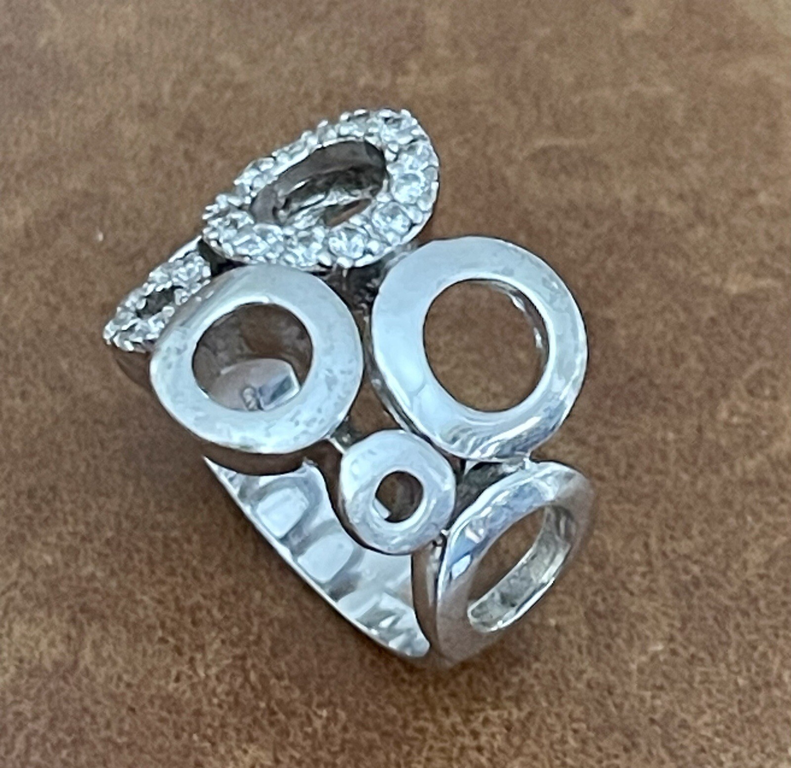 Multi Circle Cluster Bubble Ring-Modern Design CZ… - image 4