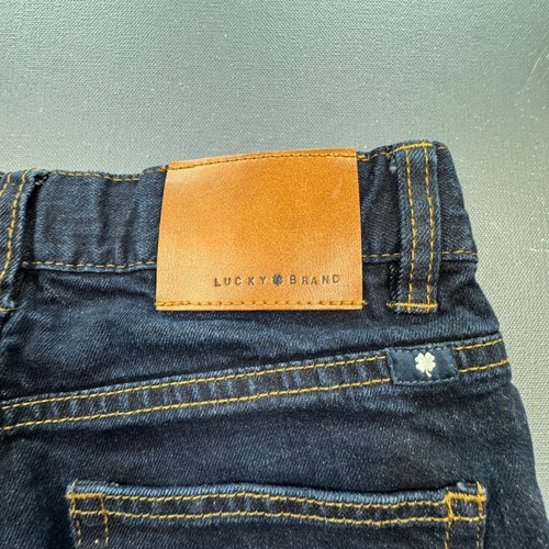 Lucky Brand Classic Straight Jeans Boys Size 10 Adjustable Waist Dark Wash Denim - Picture 11 of 13