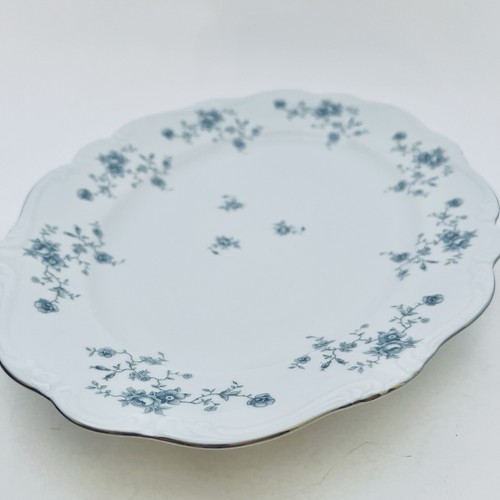 Vintage Johann Haviland Bavarian China Serving Dish Platter 13" Blue Garland - Picture 3 of 5