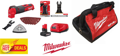 Milwaukee 2526-20 M12 FUEL Multi-Tool Kit - 5.0A/H Battery,Chg. & Extra Blades