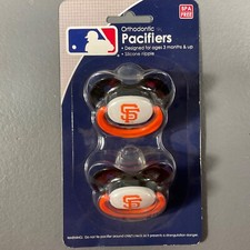 San Francisco Giants Baby Orthodontic Pacifiers Silicone Nipple 2 Pack BPA Free