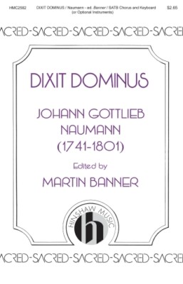 Dixit Dominus Hinshaw Music SATB Martin Banner