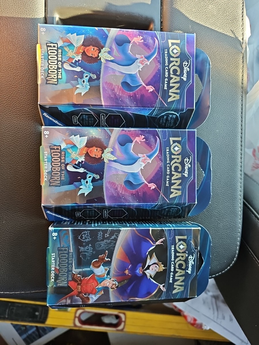 Disney Lorcana Rise of the Floodborn Starter Deck Set of 3 Sealed NEW! |  eBay