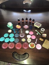 1995 Tyco Kitchen Littles Popcorn Machine Lot: Miniature Barbie Doll Size 43 Pcs