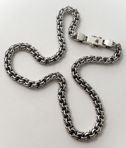 Collana brutale da uomo in argento sterling massiccio (925) Bismark, 110 gr, 65 cm - Foto 2 di 7