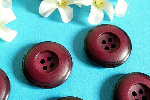 537b / Stunning Big Old Buttons " Beaune " Lot Of 7 Buttons Ép. 1970/80 - Picture 3 of 4