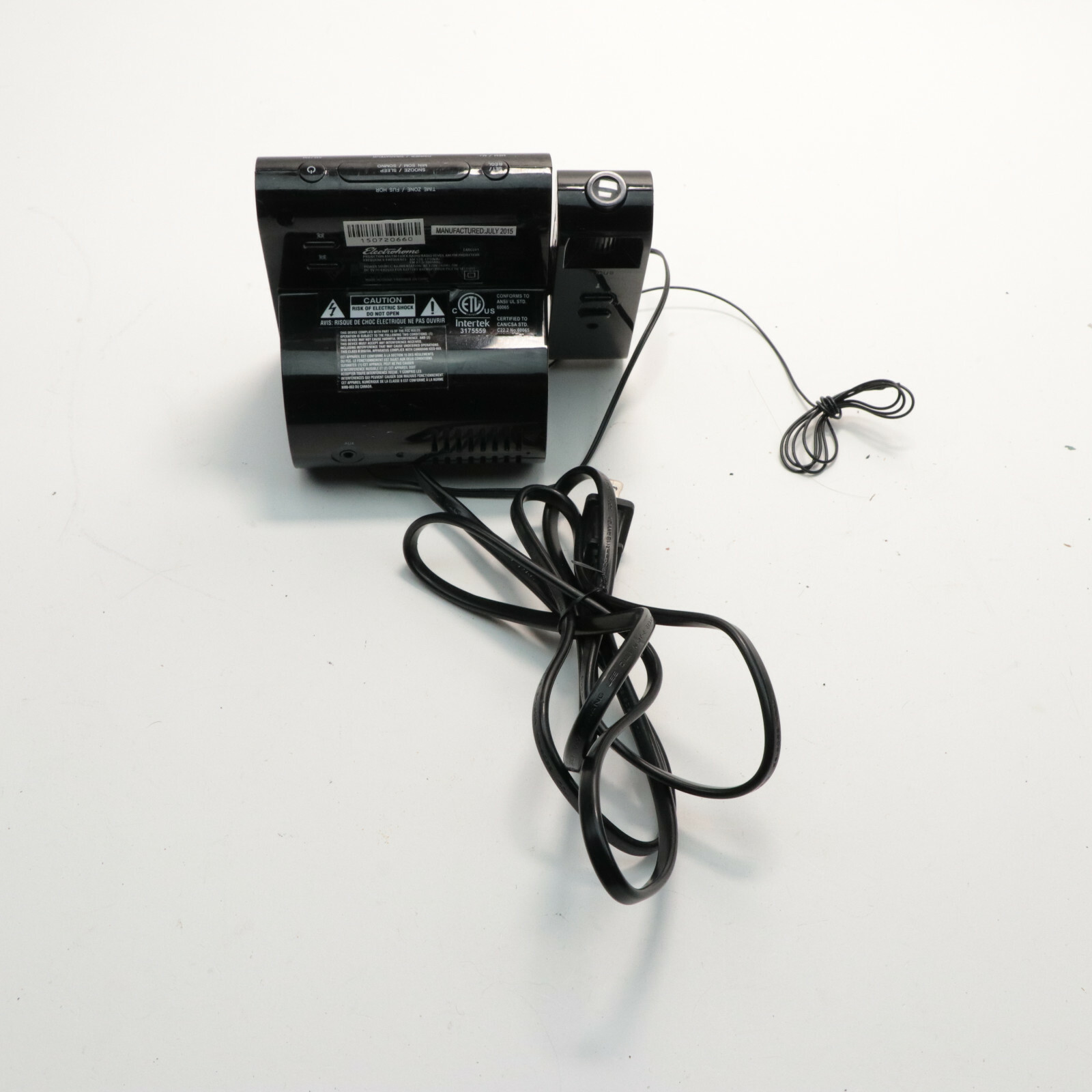 Electrohome Eaac601 Projection Alarm Clock With Am/fm Radio Battery Backup