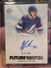 2021-22 SP Authentic Retro Future Watch 079/499 Gabriel Fortier Rookie Auto RC
