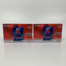 Sony Lot Of 2 Video 8 MP 90 Minute Tapes PAL P5-90MP3 Sealed