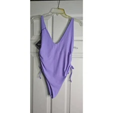 zaful high waist one piece swimsuit NWT 6 light purple