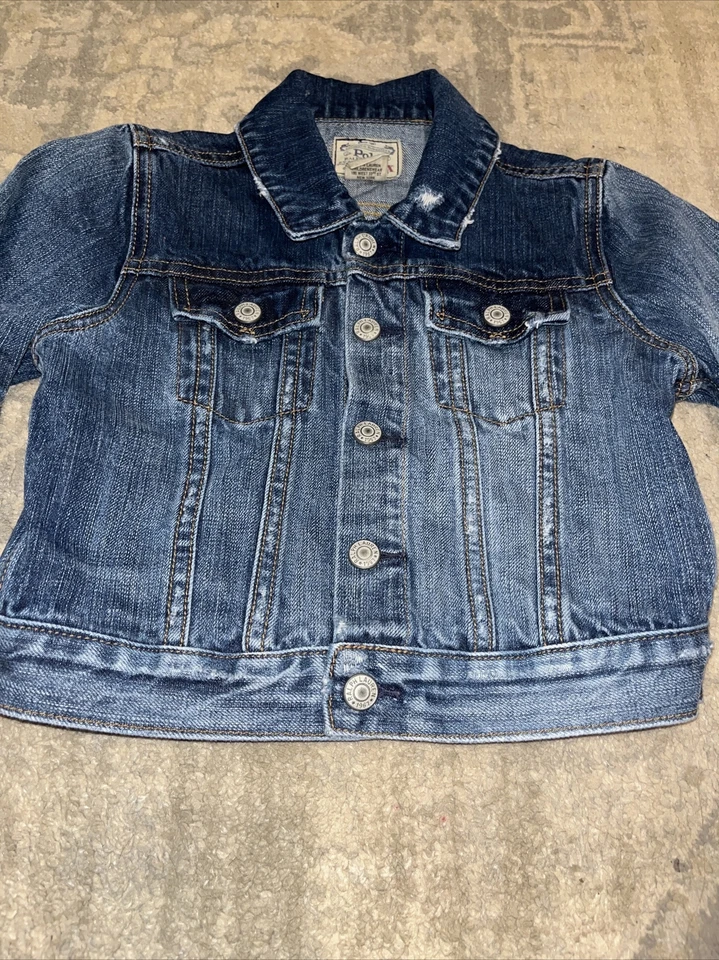 Polo Ralph LAUREN NIÑAS NIÑOS Talla 6X CHAQUETA VAQUERA Denim Camionero Chaqueta Envejecida Foto 2 de 4