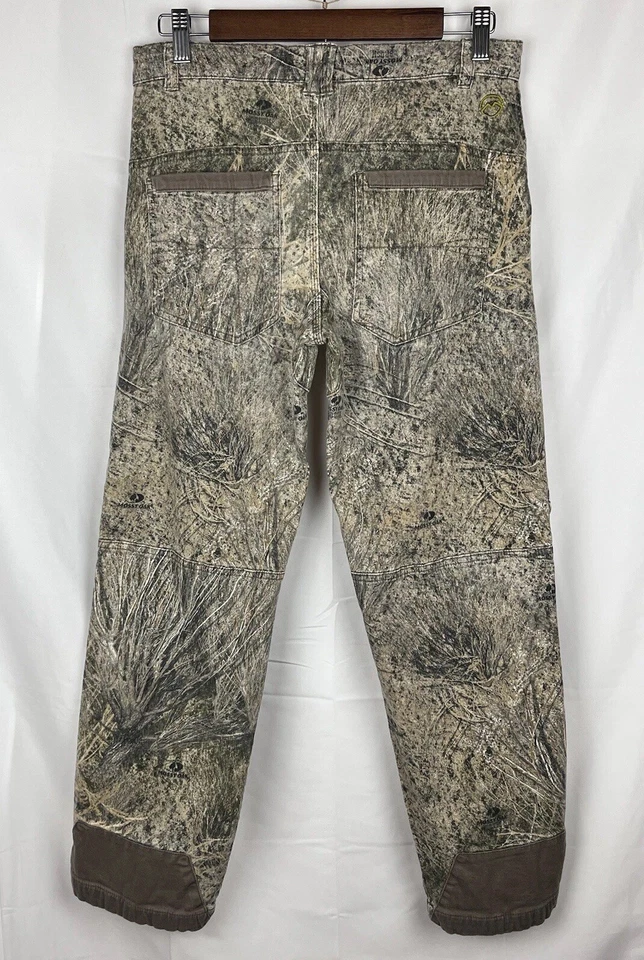 Trendy Camo Cargo Pants Soft Stretch Grunge Skater 28.5W 27.5L Unisex Streetwear - Image 2 of 4