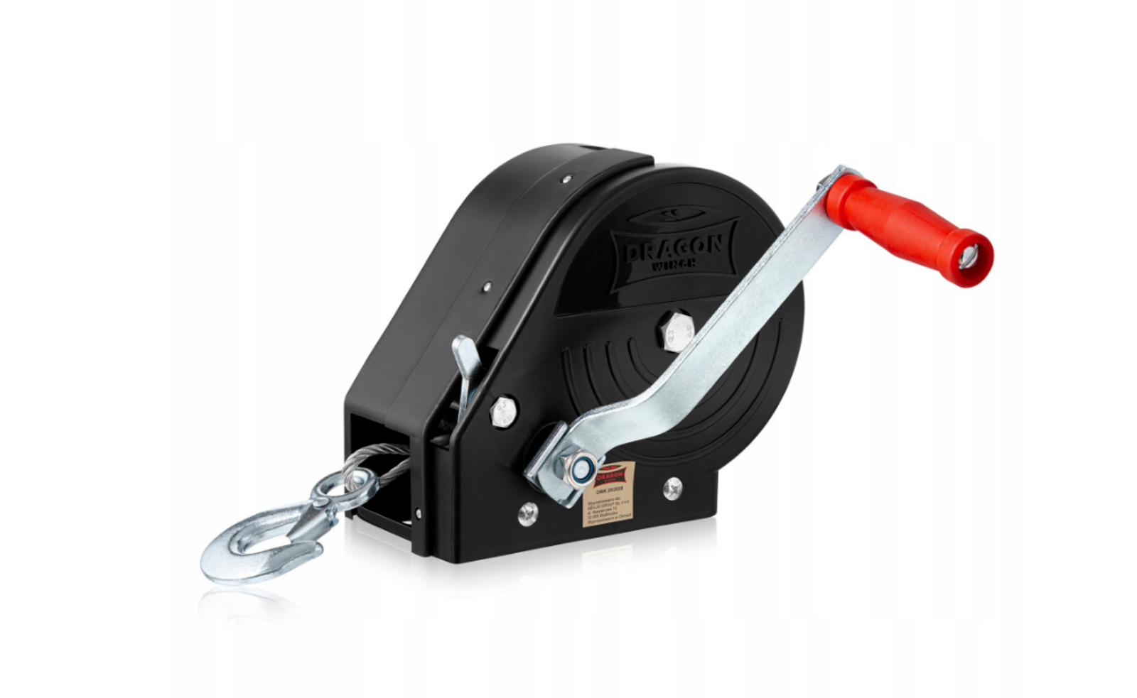 Argano manuale Dragon Winch con alloggiamento cavo in acciaio da 2500...