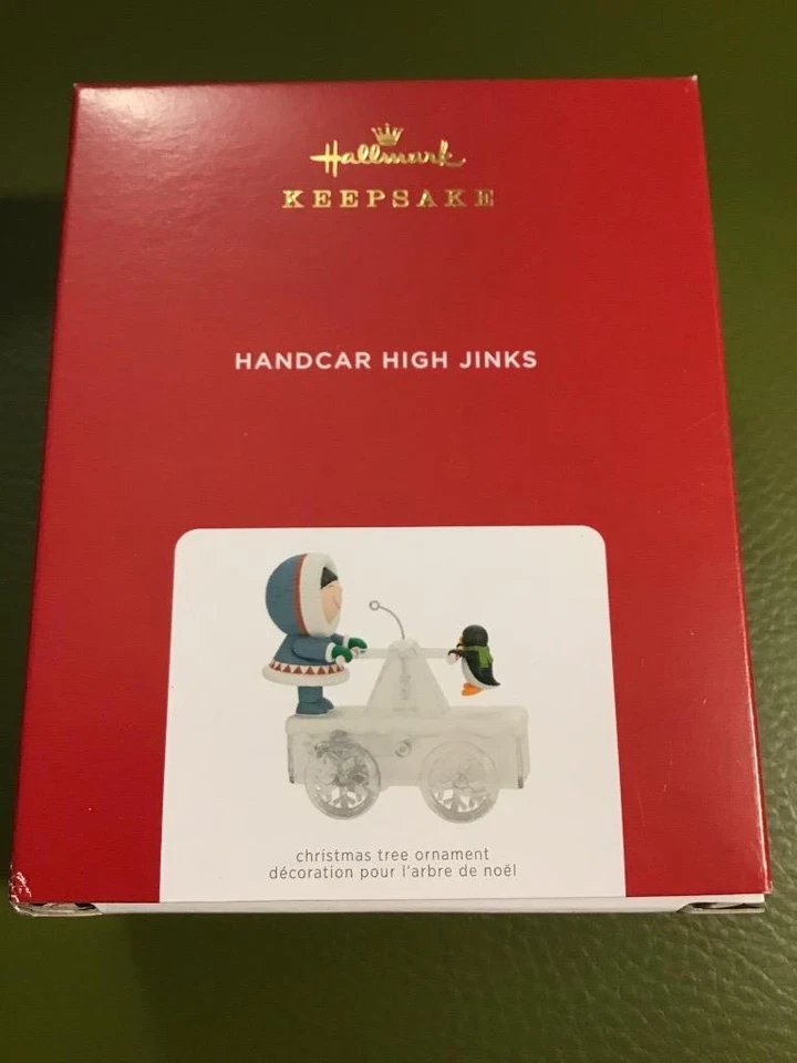 Hallmark Keepsake Ornament 2021 Frosty Friends Handcar High Jinks railway new