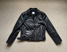 Anine Bing Leather Benjamin Biker Jacket Size L