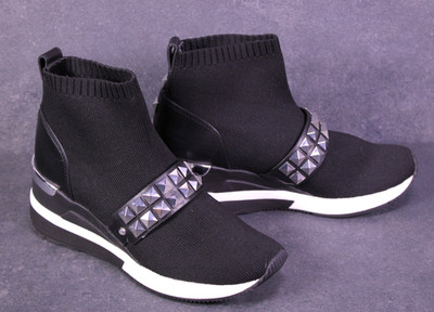 Michael Kors Sneaker Gr.  37 Sock Boots schwarz Nieten High-Top Damen SH1018
