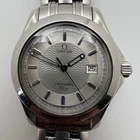 Omega Seamaster 196.1501 Silver Wave Dial Quartz Date Vintage Watch w/ Box