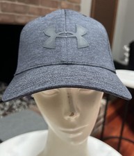 Under Armour Men  s Classic Fit Hat Light Black Medium/ Large Embroidered Logo