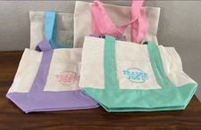 Trader Joe’s Mini Pastel Canvas Tote Bag 2025 Limited Edition NWT