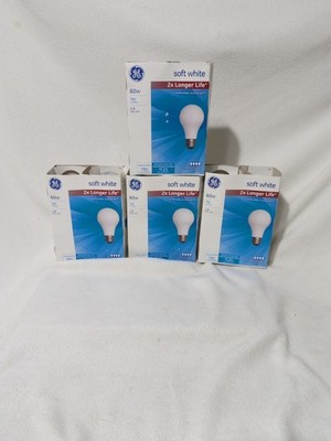 Old Style Pack of 16 GE 60 Watt, 780 Lumens Double Life Soft White A19 Bulbs