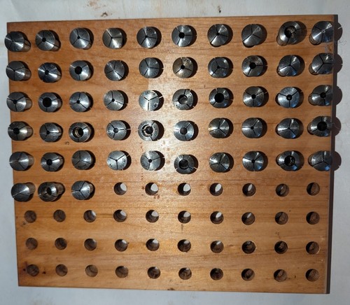 LOT OF 53 LEVIN LATHE 8mm COLLETS FOR TURRET DRILL AND MICRO DRILL - DIFFERENT