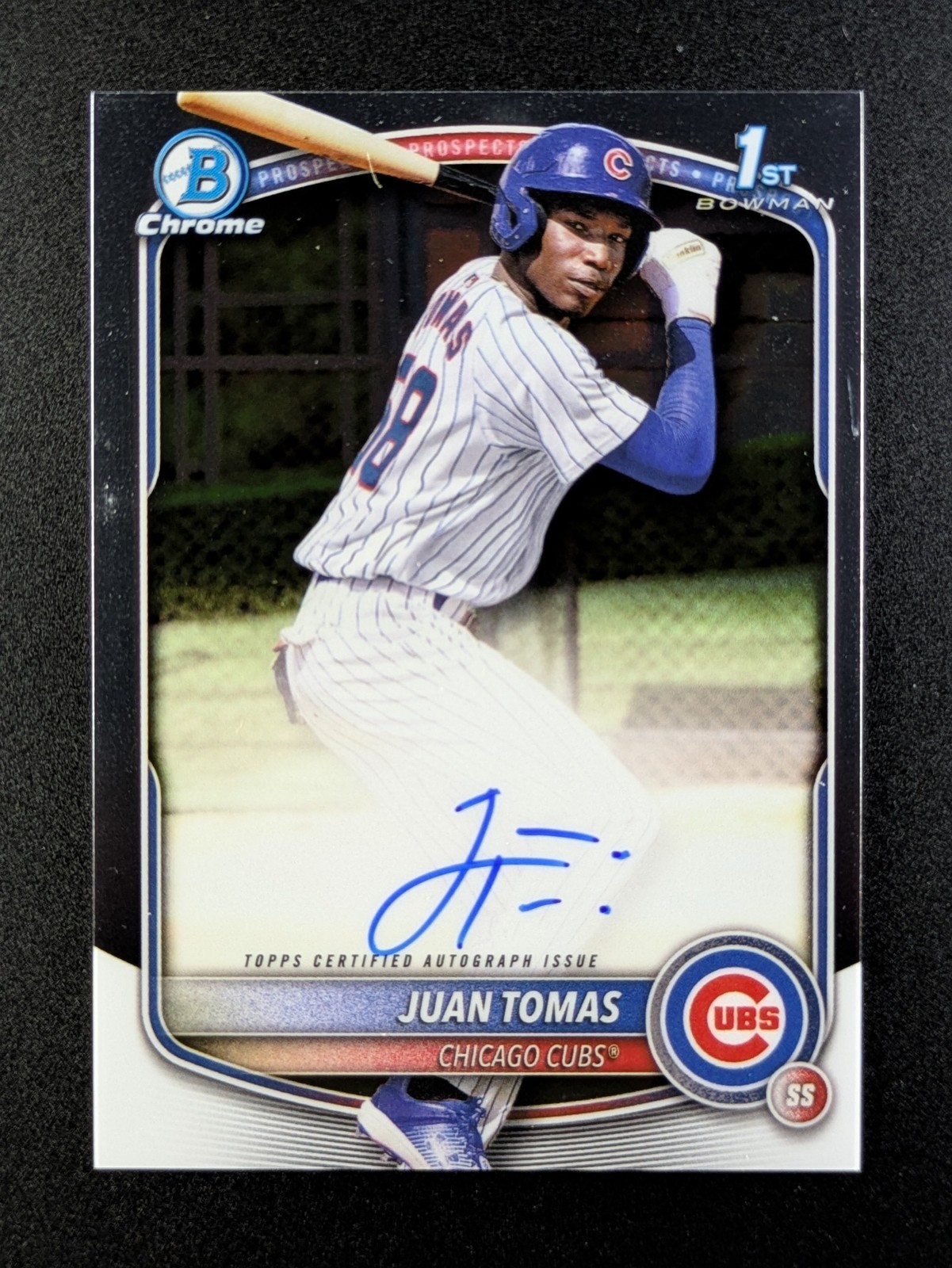 2025 Bowman Chrome JUAN TOMAS 1st Prospect Auto Chicago Cubs #CPA-JT