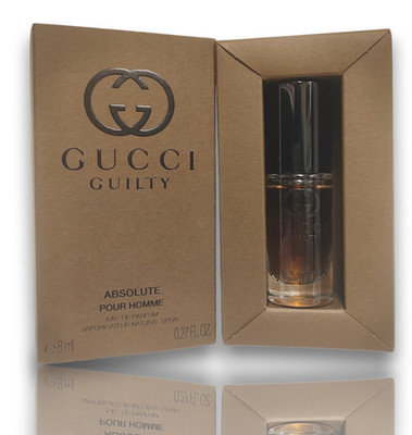GUCCI GUILTY ABSOLUTE for Men 0.27 oz 8 ml Eau de Parfum Travel Spray NEW IN BOX