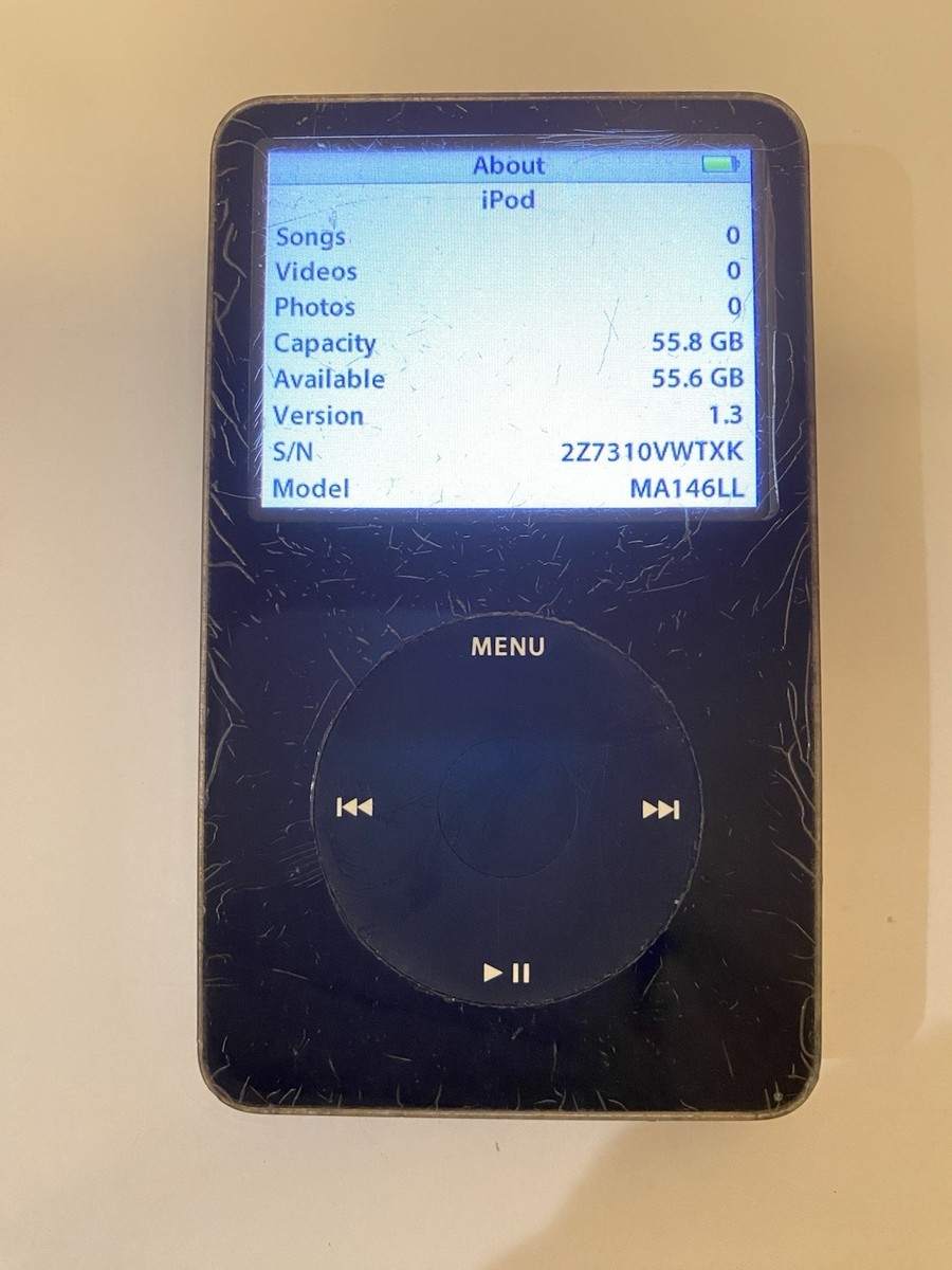 Apple iPod classic 5th Generation Black (60 GB) with New Battery